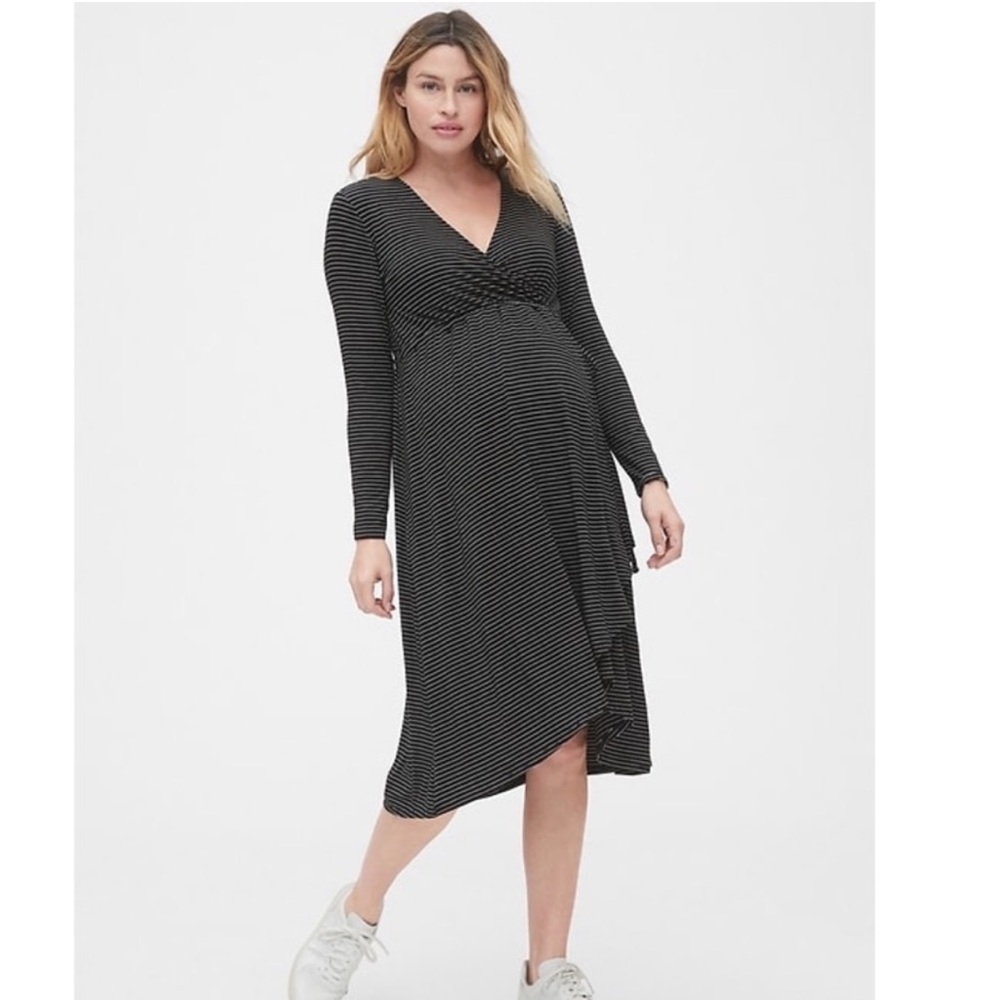 Gap Maternity Stripped Wrap Dress